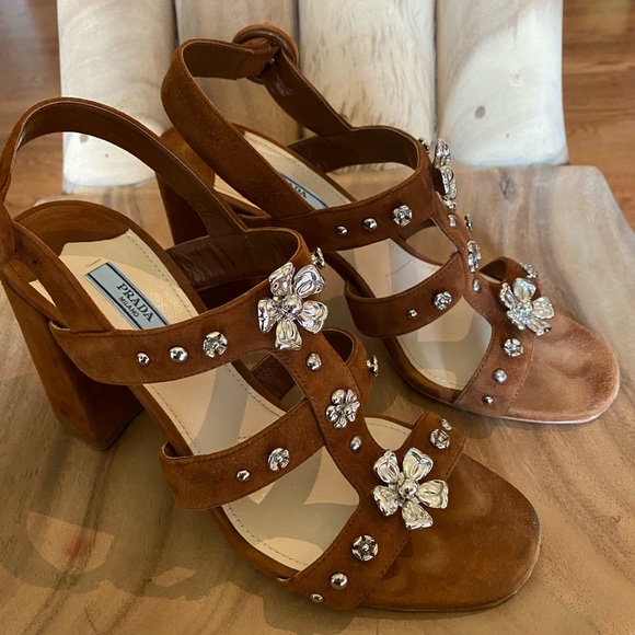 Prada Suede Slingback Sandal - Picture 4 of 11